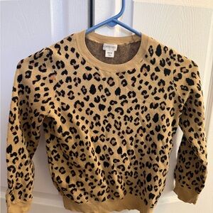 Crewcuts Animal Print Sweater - Tan and Black